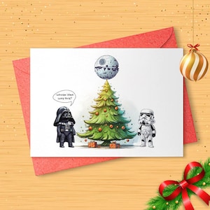 Funny Nerd Christmas card intergalactic Christmas card xmas humor Galaxy xmas card Inspired by parody card Boyfriend Husband Space [CR]