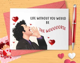 Funny Jean Valentines Card - Romantic Card, Cute Love Card, Funny Valentines Day, Greeting Card, Love Greeting, Funny Love Card [00002]