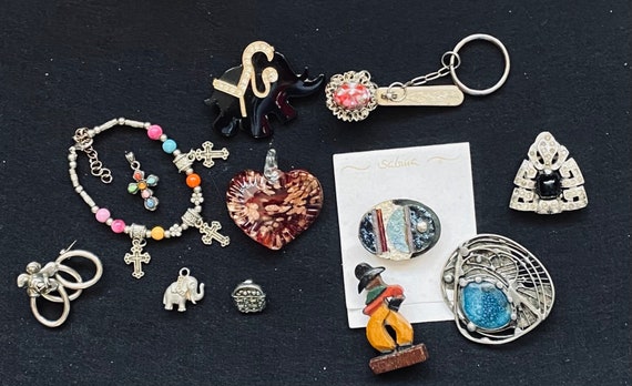 Curated Lot of Vintage Jewelry and accessories fr… - image 1