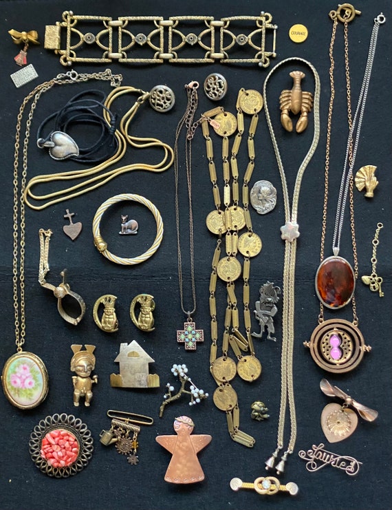 Curated lot of 50+ Vintage metal, copper, brass et