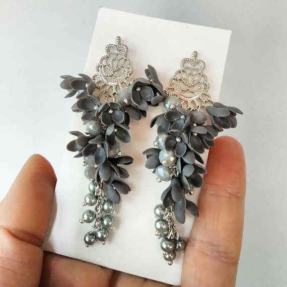 Statement grey jewelry sale