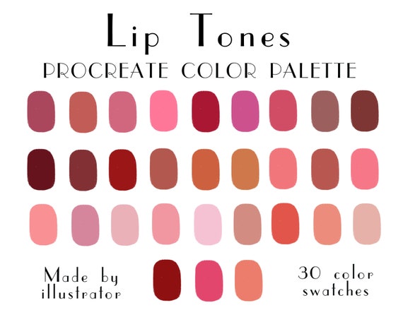Lip Palette Procreate Palette Procreate Color Procreate Tools | Etsy