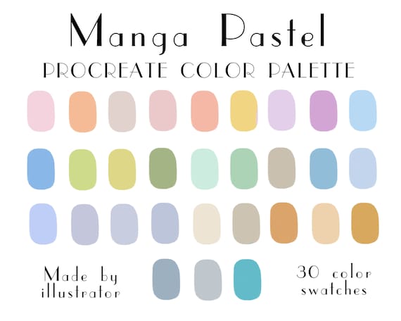 Procreate Manga Pastel Procreate Tools Color | Etsy Hong Kong