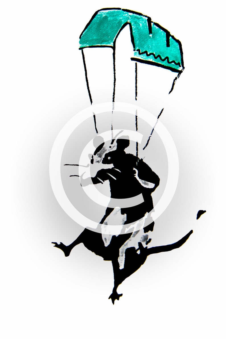 London Wall Art London art Print Modern wall decor|rat digitally Painted Black /& white London Photography Abstract wall art Banksy