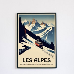 Vintage poster The Alps