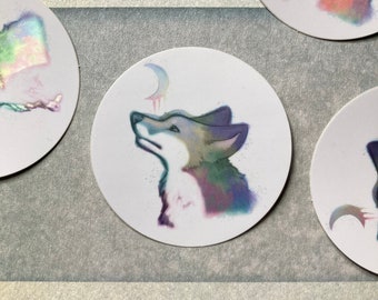 Pastel Fuchs Sticker Holography Matt