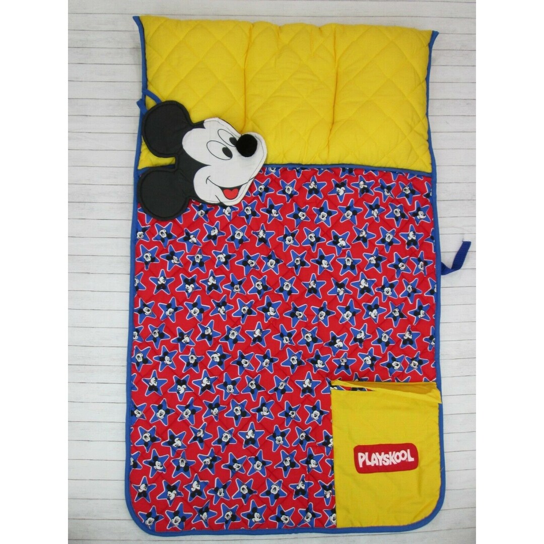 Mickey Mouse Nap Pal Fold up Sleep Bag Mat Backpack Playskool Etsy