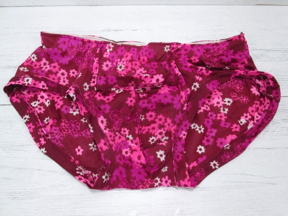 Kmart Vintage Panties Underwear Nylon Pink Made in USA Granny
