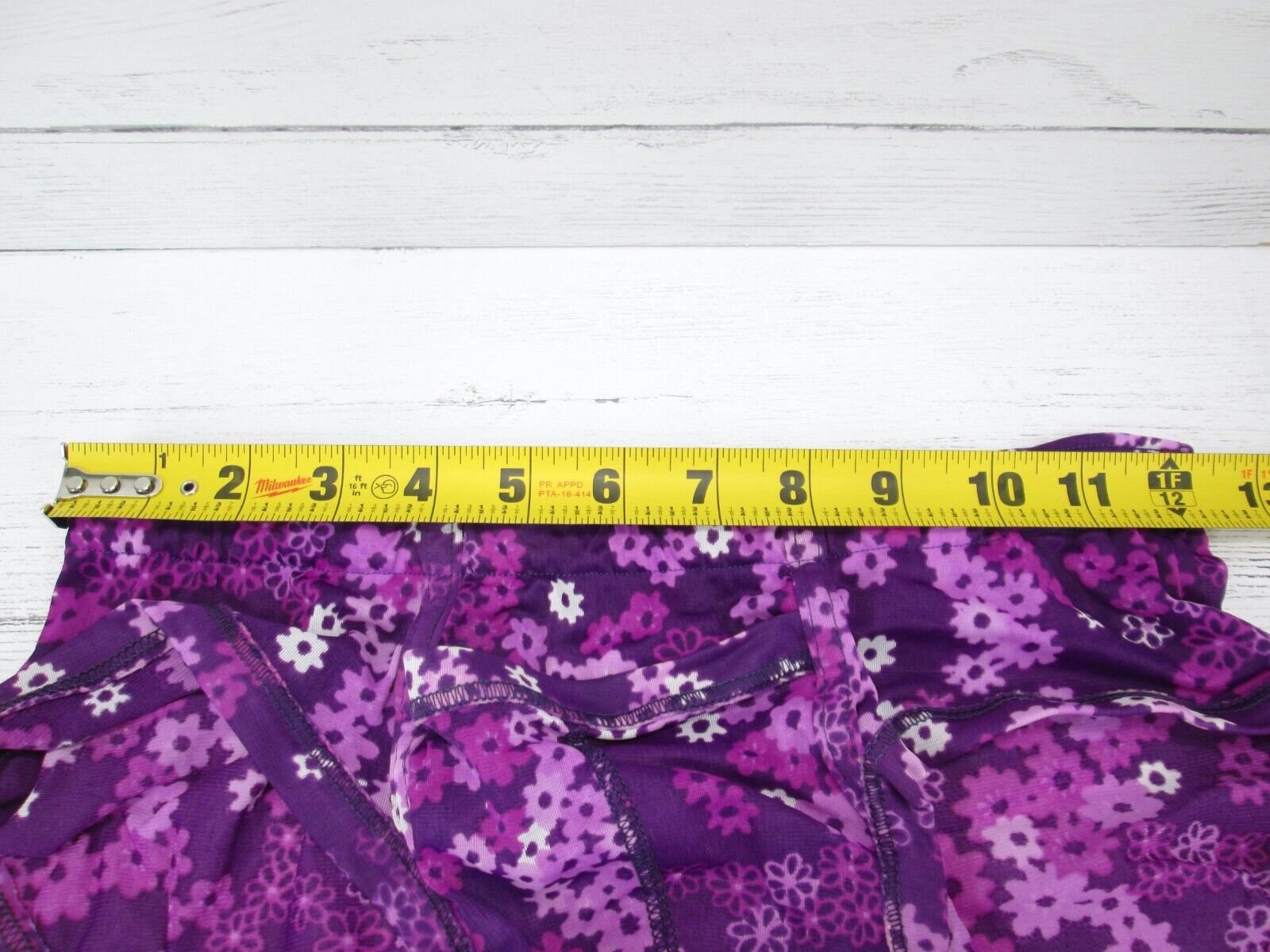 Vintage Men Underwear Bikini Brief 30 Purple Flower Floral Sheer Nylon