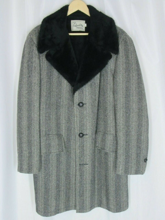 Vintage Mens Deluxe Quality Sportswear 42 Wool Coa