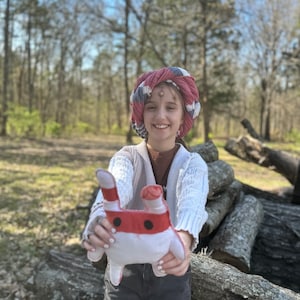 Small Tooka doll Loth cat plush- bespin coral and white