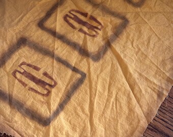 Yellow and brown weathered Sabacc mat - desert suns style