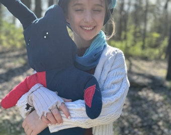 Extra large Tooka doll Loth cat plush-Bespin blue & red