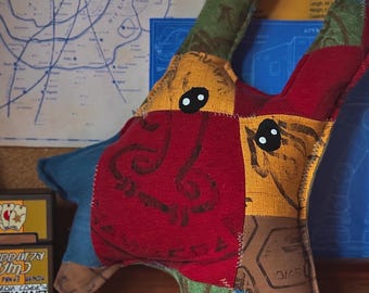 Medium Tooka doll Loth cat plush - patchwork batuu inspired