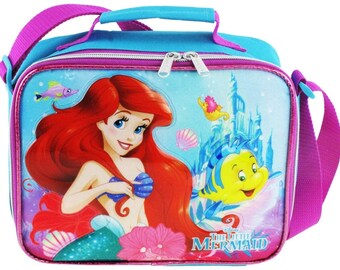 little mermaid lunch box with thermos