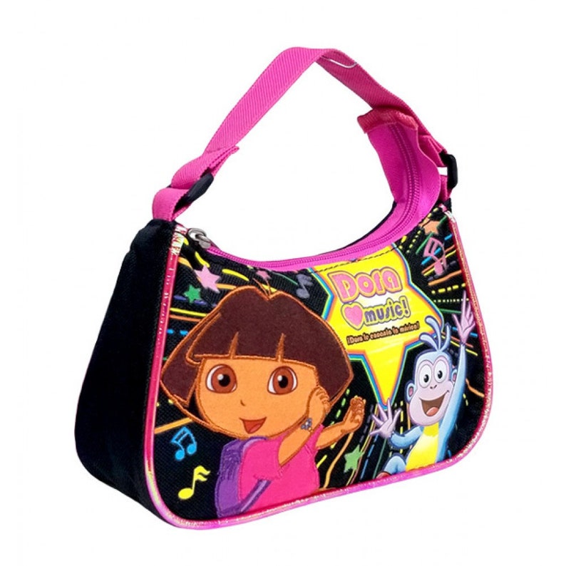 Personalization 8 Dora the Explorer I Love Music Hobo Handbag