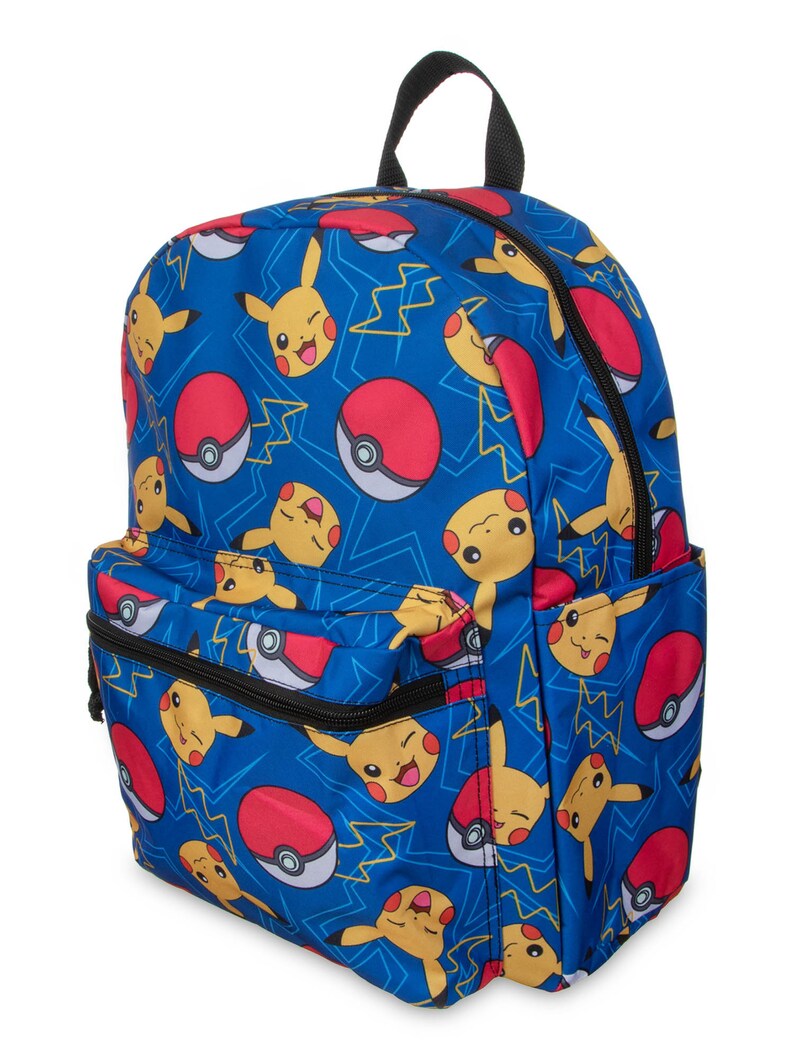 Personalization Pokemon All Over Print 16 inch Blue Backpack | Etsy