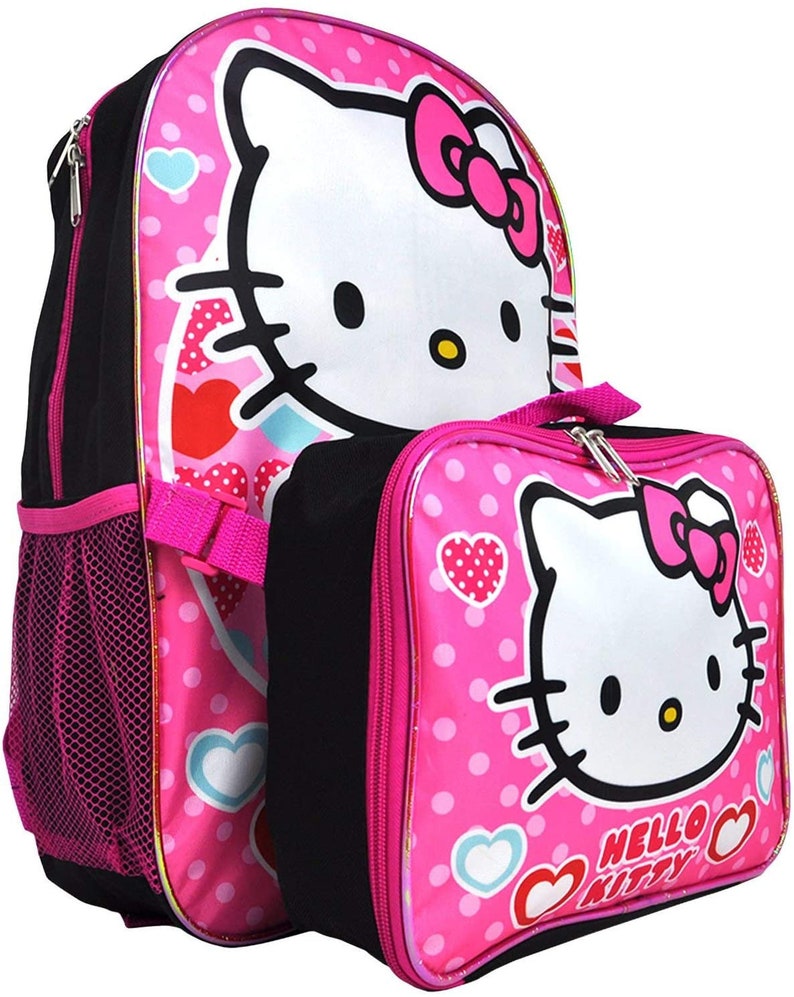 Personalization Hello Kitty Girls School Backpack Book Bag Etsy