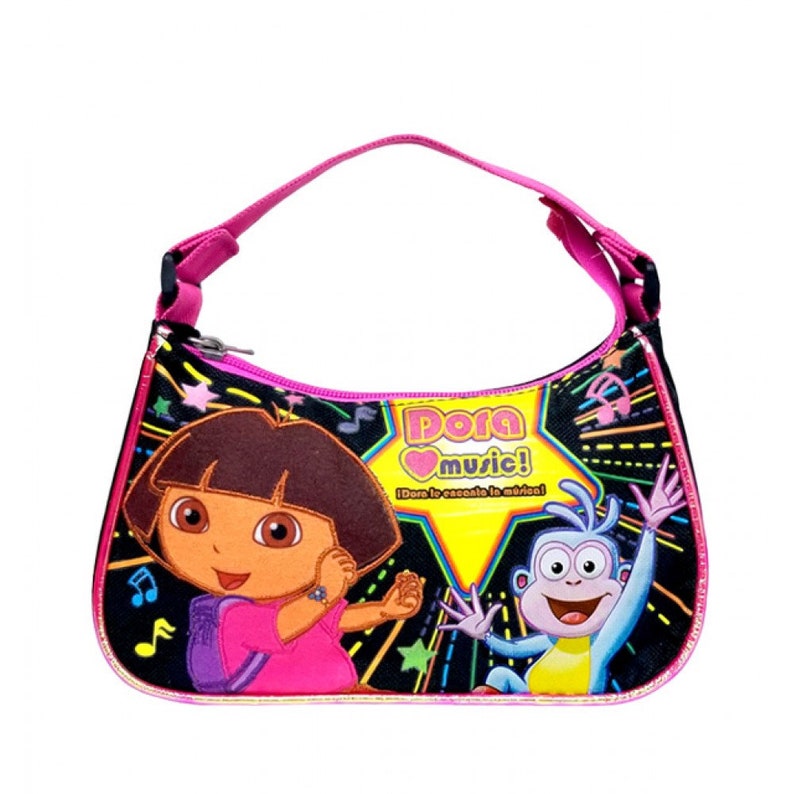Personalization 8 Dora the Explorer I Love Music Hobo Handbag