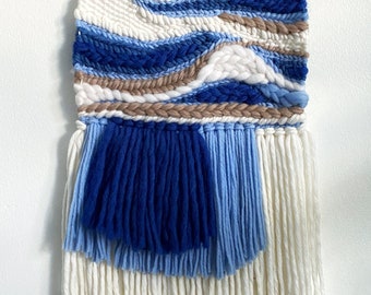 Sweet Disposition: colgante de pared tejido inspirado en la playa, arte textil, tapicería, el regalo perfecto para amantes de la playa, nadadores de mar y surfistas