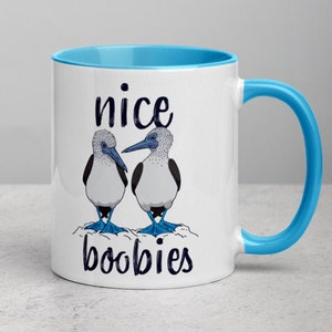 Funny Nice Booby Birds Galapagos Gift Mug with Color Inside