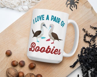 Funny Booby Bird Men Fathers Day Gift 15oz Coffee mug