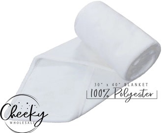 Sublimation Baby Blanket Wholesale Polyester Blanket 100% Polyester Fleece Plush Blanket 30x40 White Blanket Blank;  3 PIECE MINIMUM