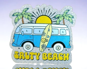 Salty Beach Hat Patch, Funny Summer Hat Patch, DTF Transfer or Sublimation Transfer Options