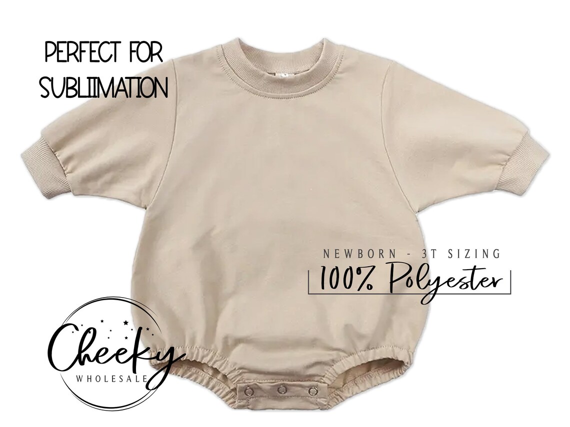 Blank Polyester Bubble Romper Sublimation Blank Sweatshirt Bodysuit ...