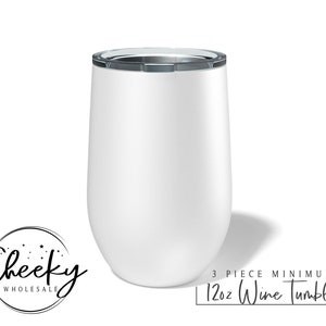 Sublimation Blank Wine Tumblers 12oz Wholesale Bulk Ordering Stainless Steel Wine Cups Insulated Includes Lid and Individually Boxed