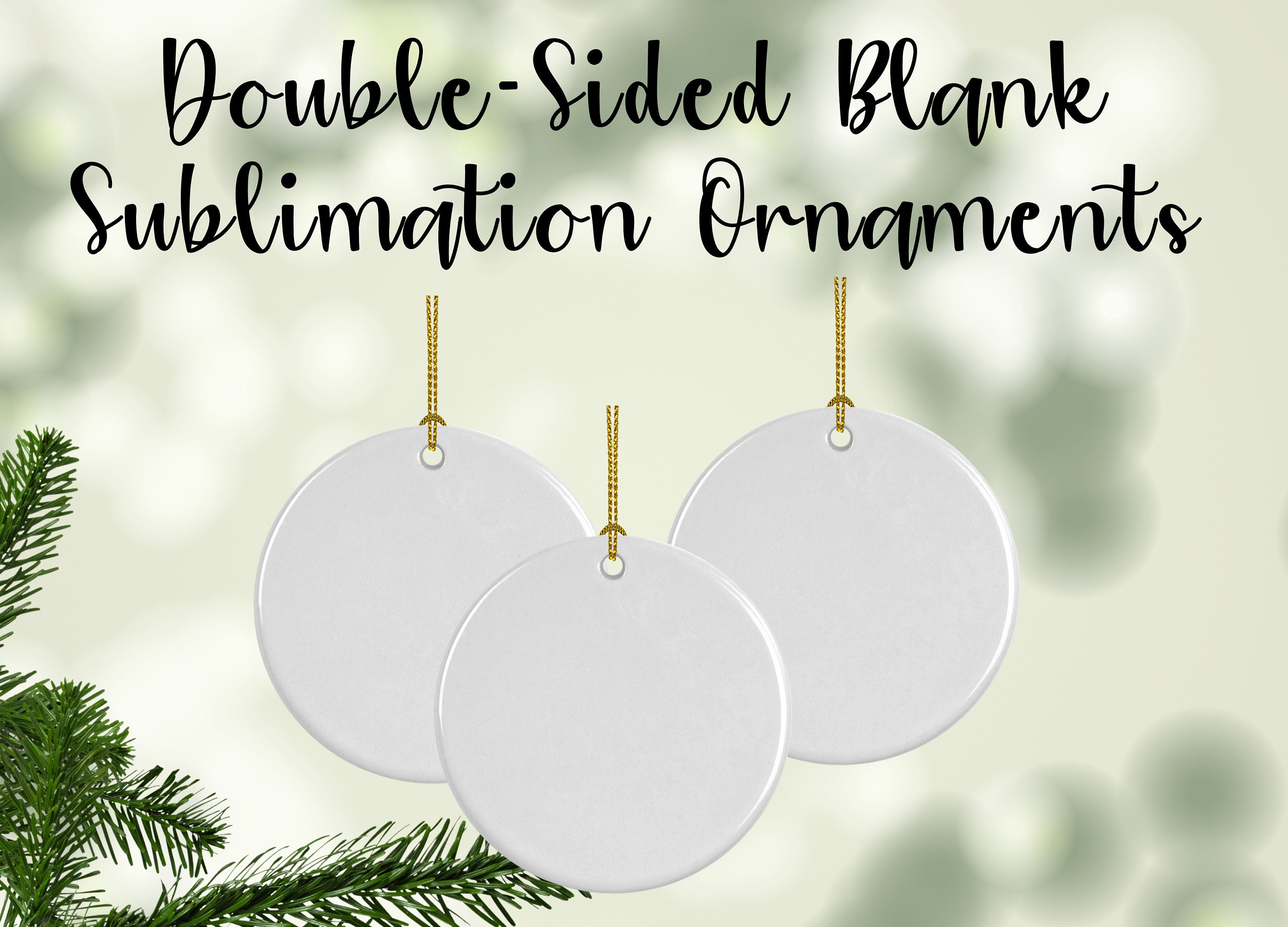 Ornament Sublimation Blanks Ceramic Christmas Ornament Blanks 