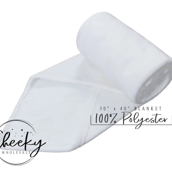 Sublimation Fleece Baby Blanket Wholesale Lightweight Fleece Polyester Blanket 100% Polyester 30x40 White Blanket Blank;  3 PIECE MINIMUM