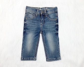 Blank Jeans Baby Girl and Baby Boy Toddler Unisex Jeans Infant Denim Adjustable Waistband Pants Size Newborn-3T; 3 PIECE MINIMUM Per Size