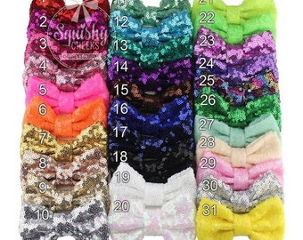 3" Mini Sequin Bows Bulk Sequin Hair Bows Wholesale Sequin Bows Sequin Bows Wholesale Bows THREE PIECE MINIMUM