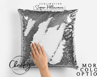 Reversible Sequin Blank Pillow Case Sublimation Blanks Wholesale Pillowcase Polyester Pillow 16x16; 3 PIECE MINIMUM