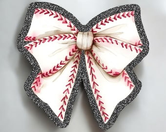 Coquette Baseball Bow Aufnäher: Girly Bügelbild