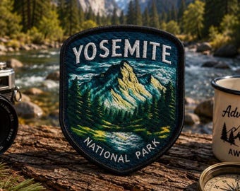 Iron-On Yosemite Park Patch/Sew-On Applique for Jacket & Clothing/Backpack/Nature Badge/Travel Souvenir/Hiking/Nature Lover/Wildlife Patch