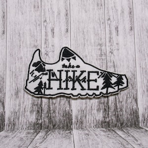 Take a Hike Patch Embroidered Iron-on/Sew-on Applique for Vest Jacket Clothing Backpack, Outdoor, Nature Badge, Explore, Mountain, Hiking