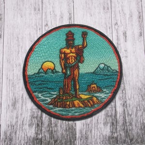Aztec Patch – Iron-On for Fans of Mesoamerican History, Sew-on Applique for Jackets, Vests, Backpacks, Outdoor Gear, Mexico Mexican patch