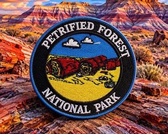 Petrified Forest National Park Patch/Iron-On Patch/Nature Badge/Travel & Places/Embroidered Sew-On Applique for Clothing Jacket Hat Backpack