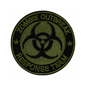 Zombie Outbreak Response Team Embroidered Patch Iron On Custom Name Badge Halloween Costume Horror Sci-fi Scary for Vest Clothing Backpack