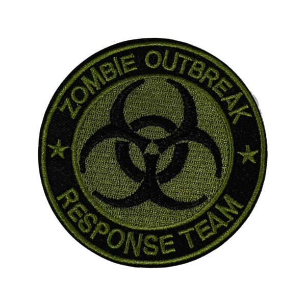 Zombie Outbreak Response Team Embroidered Patch Iron On Custom Name Badge Halloween Costume Horror Sci-fi Scary for Vest Clothing Backpack