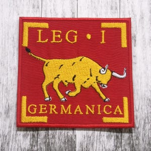 Legio I Germanica First Roman Legion Patch Embroidered Iron-On SPQR Military Badge, Roman Empire Standard, Applique for Backpacks, Jackets