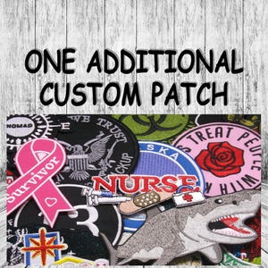 Custom ADD-ON: Additional Patch - Embroidered Iron-on/Sew-on Decorative Applique - Badge Patches for Vest Jacket Clothing Cap Backpack