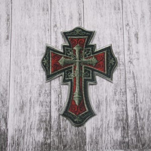Templar Cross Patch Iron-on Applique for Jacket, Clothing, Backpack, Tote Bag, Vest, knight symbol, crusader, medieval faith, holy warrior