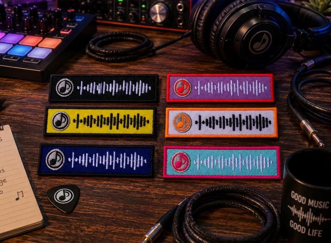 Custom Code Music Patch, Scannable Embroidered Patch, Iron on / Hook ...