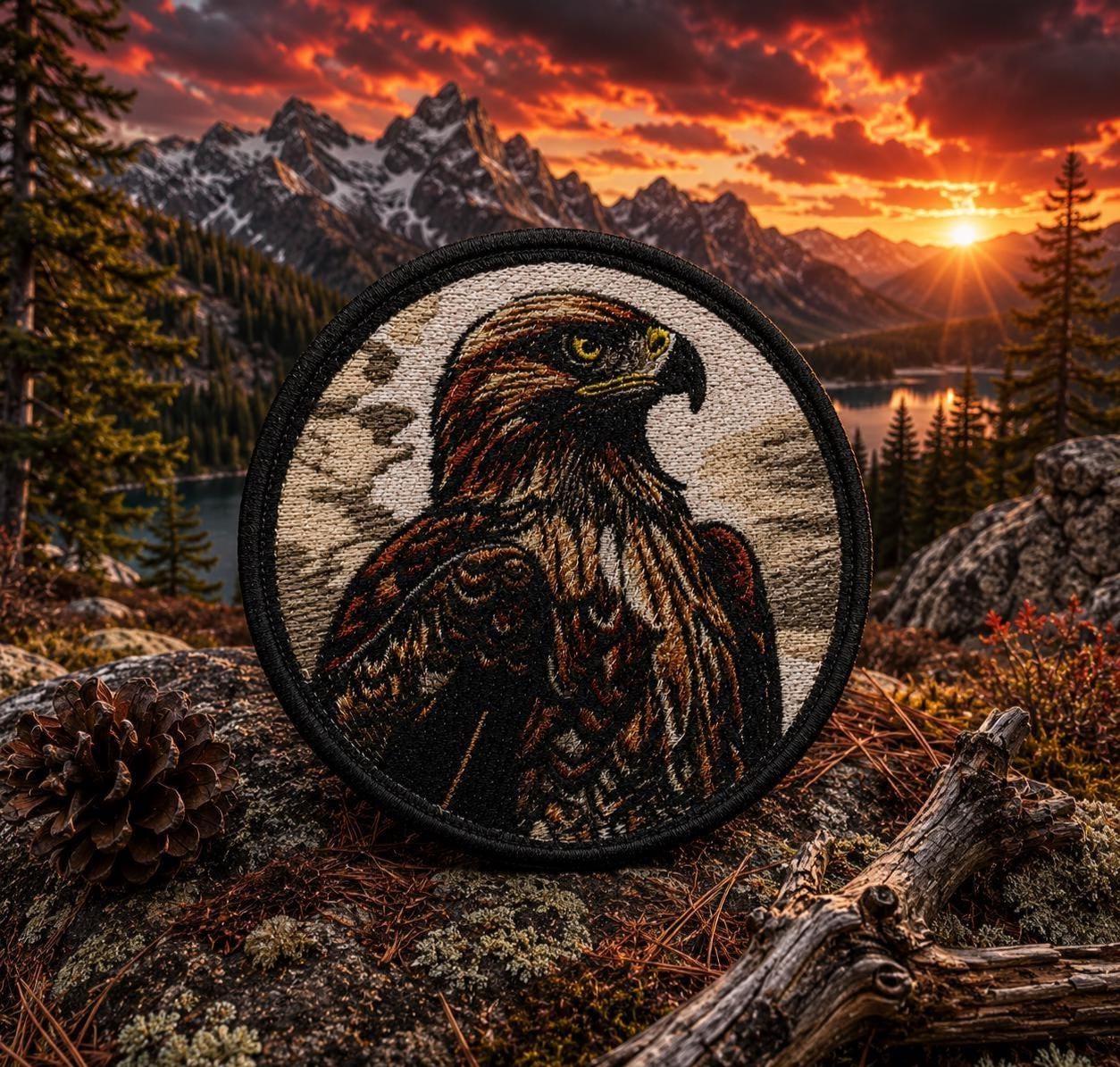 Hawk Patch/iron-on Patch/raptor Bird/bird of Prey/wild Spirit 