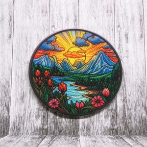 Flower Patch Iron-on/Sew-on Applique for Vest Jacket Clothing Backpack, Nature, Animals & Insects, Garden, Camping, Hiking, National Park