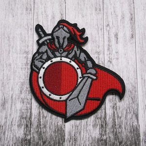 Spartan Warrior Patch Embroidered Iron-on Applique for Jacket, Clothes, Tactical Gear, Leonidas 300 Movie, Greek Hoplite Patch, Military War