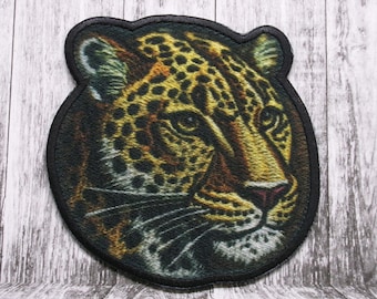 Leopard Patch/Iron-on Patch/Wild Jungle Cat/Wildlife & Nature Lovers/Sew-On Applique for Clothing Vest/Jacket Hats Backpack